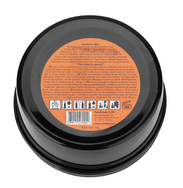 NURU Massage Candle Bottom View Transparent.