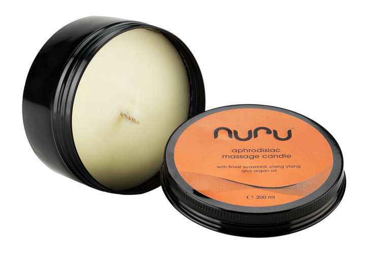 NURU Massage Candle Front View Transparent.